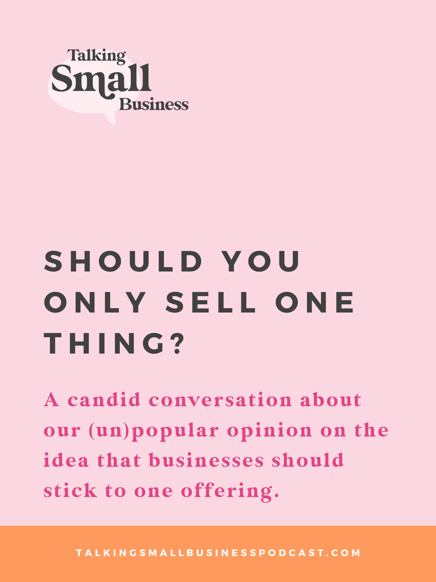 Should You Only Sell One Thing: A Candid Conversation about mixed messages business owners get about creating offerings