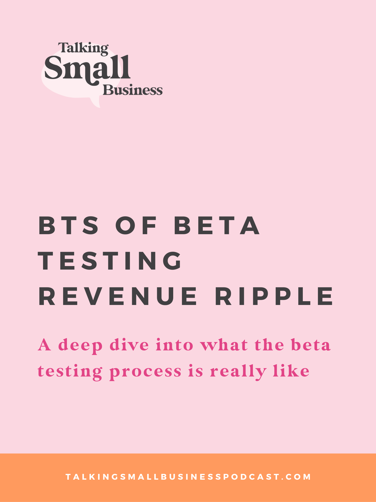 Beta Testing Revenue Ripple: a behind the scenes conversation about beta testing for biz owners on Talking Small Business
